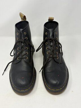 Dr. Martens men's combat boots 101 vegan 10 black *flaws* EU 43